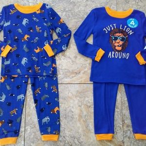 "Just Lion Around" 4pc Boy's Matching Pajama Sets"NWT"